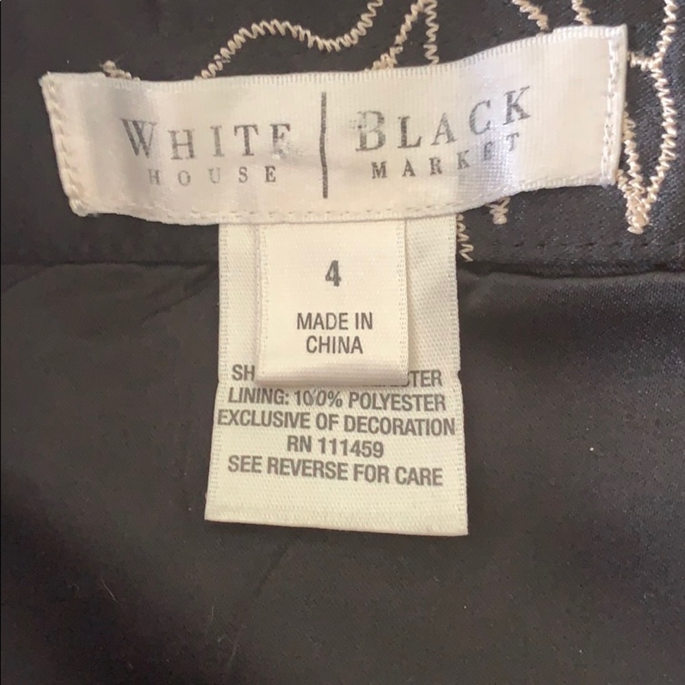 WHBM black floral strapless dress - Picture 5 of 5